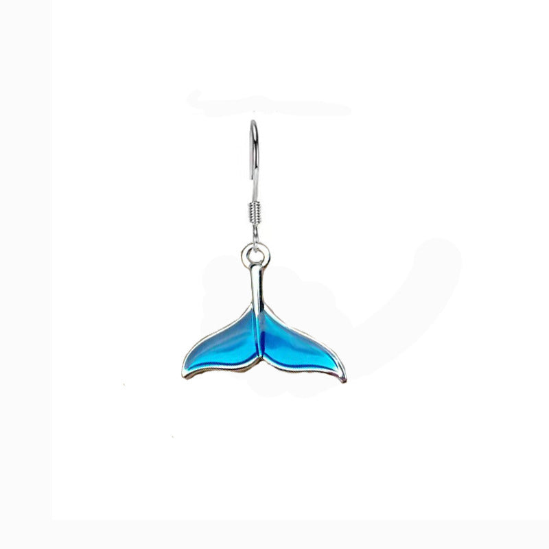 Blue Ocean Whale Tail Earrings | Pair or Single