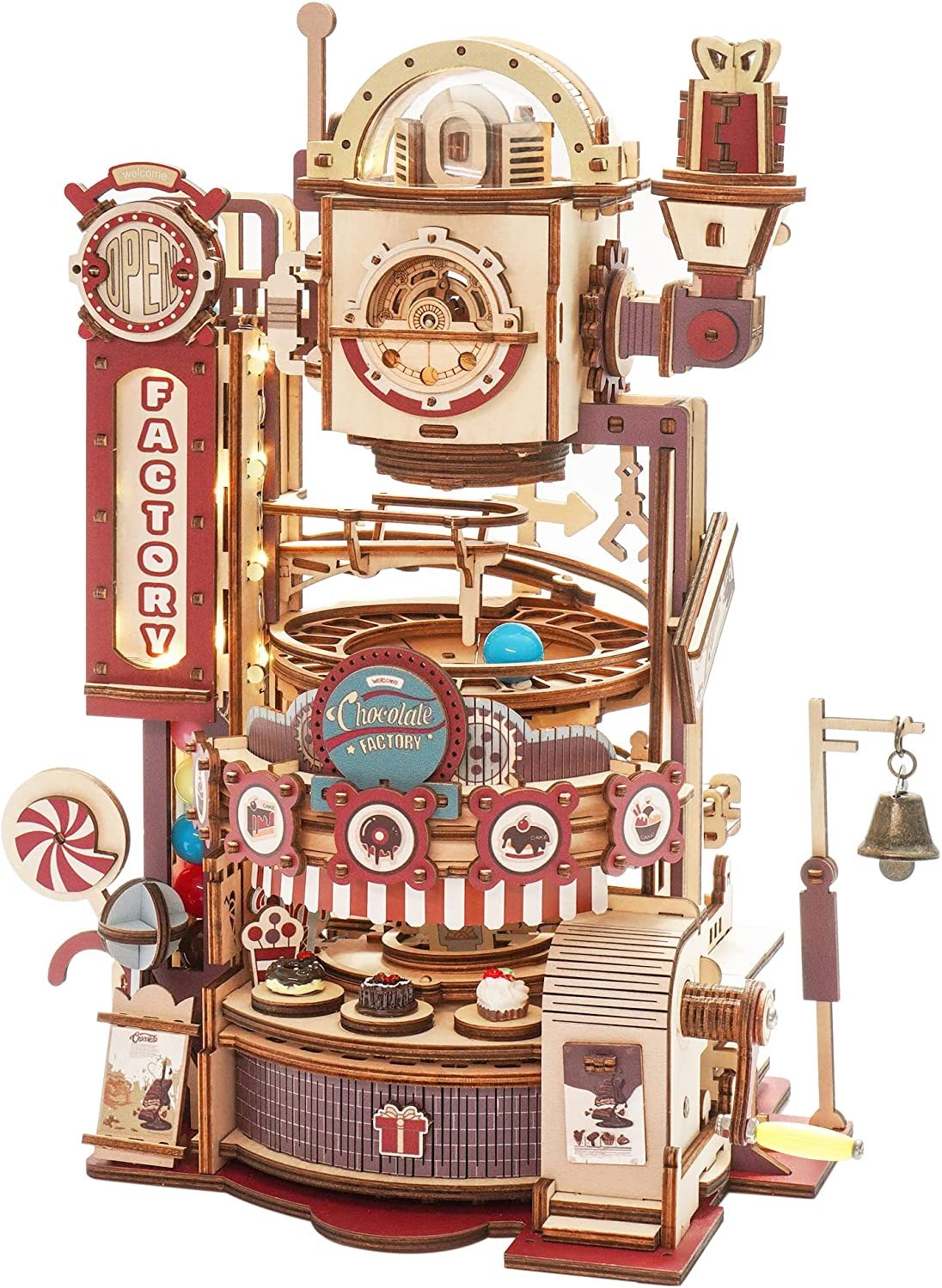 ROKR Chocolate Factory 3D Wooden Puzzle - Model Building Gift