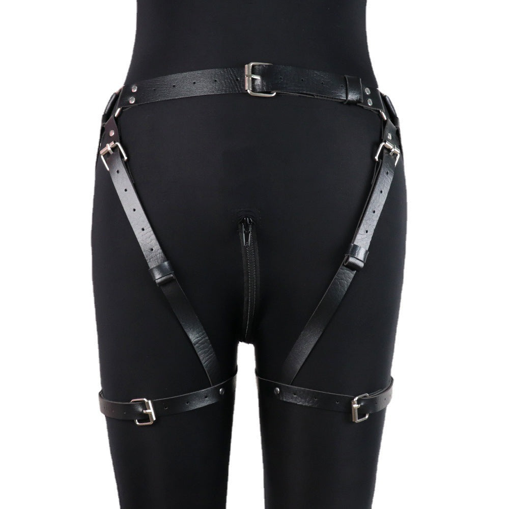 Leather Waist Thigh and Bum Bondage Harness