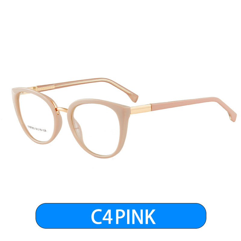 Fashion Designer Frames Cat Eye Anti-blue Blue Light Blocking Clear Lens Glasses