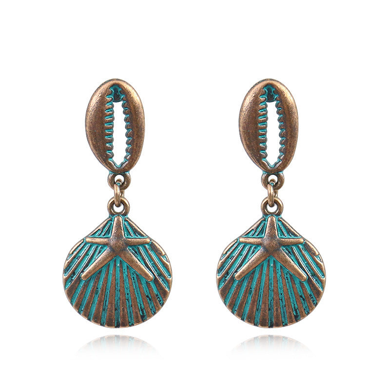 Seaside Inspired Earrings with Antique Bronze Finish