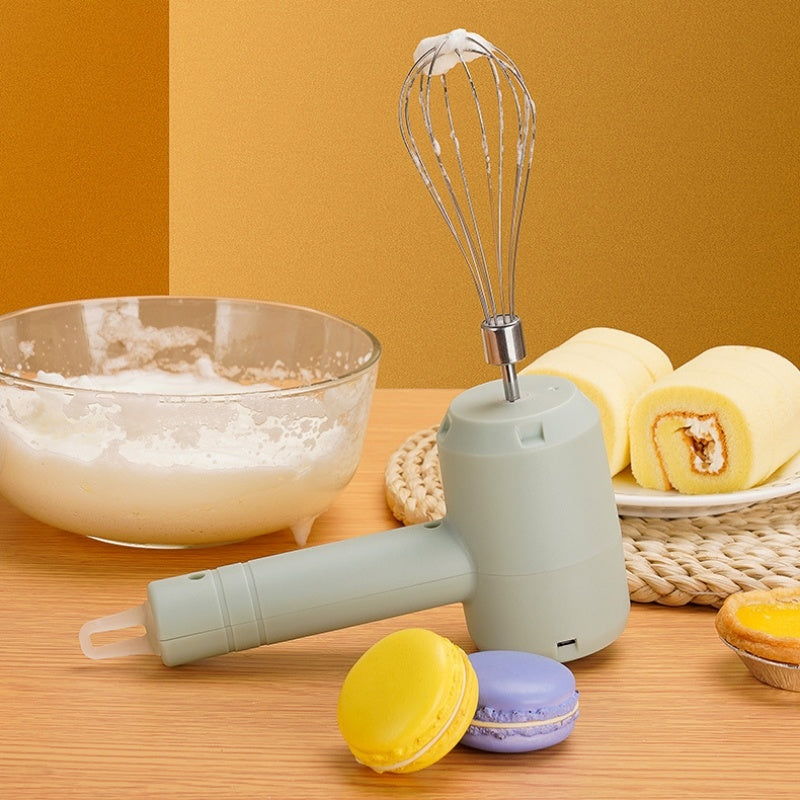 Wireless and USB Rechargeable Electric Handheld Whisk and Mixer Kitchen Gadget