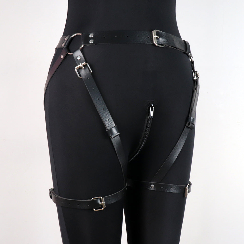 Leather Waist Thigh and Bum Bondage Harness