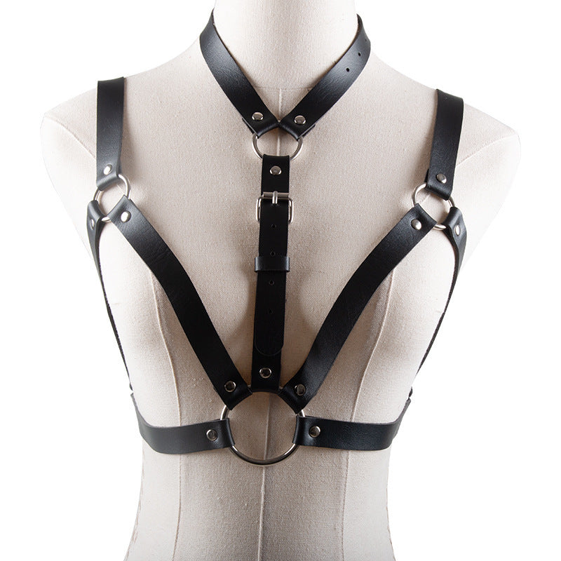 Adjustable Leather Lingerie Bondage Harness Top | 10 Great Colour Options