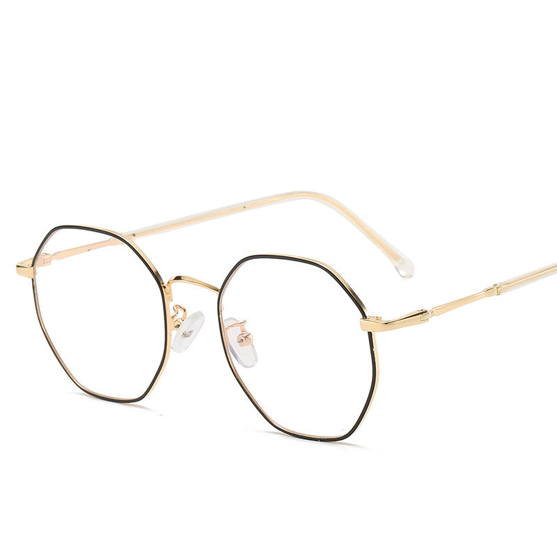 Irregular Geometric Anti-Blue Light Blocking Alloy Frame Fashion Glasses