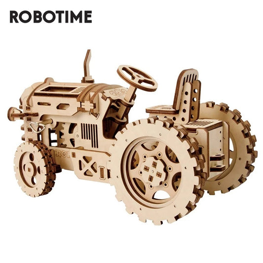 Robotime ROKR Mechanical Gear Drive Tractor DIY Model Building Kit