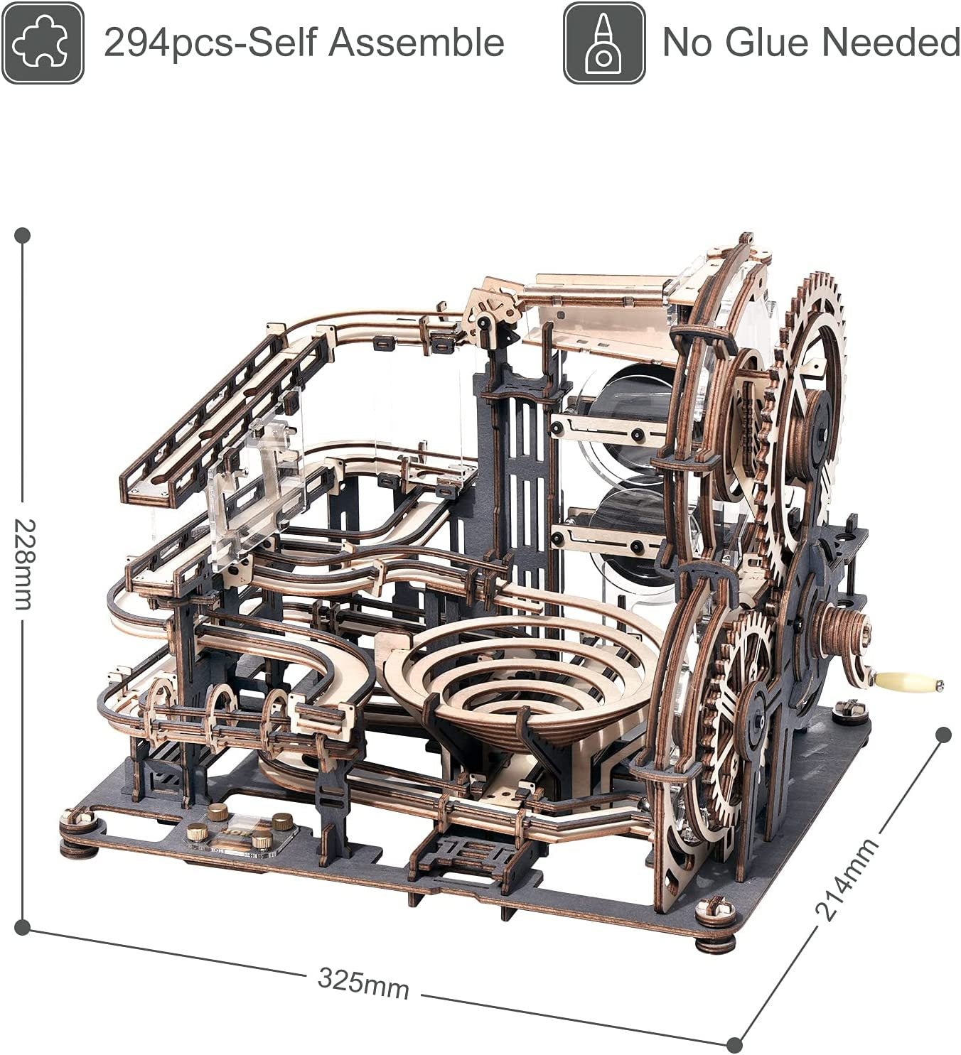 Robotime ROKR Marble Run 3D Wooden Puzzle - Cyberpunk City DIY Assembly Gift