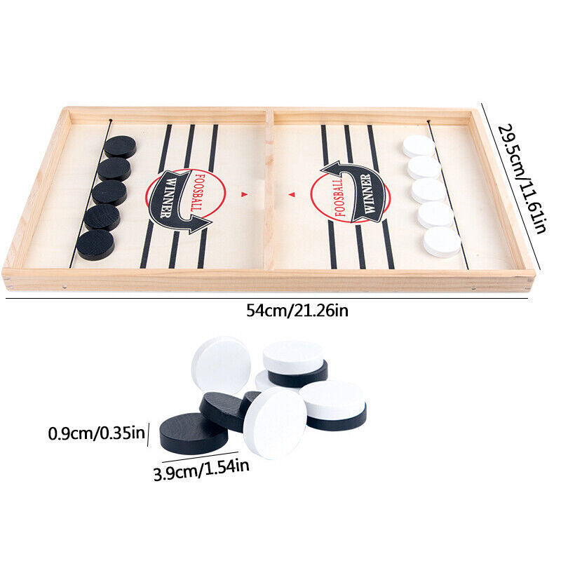 Fast Sling Puck Family Hockey Game - Wooden Game Board Set