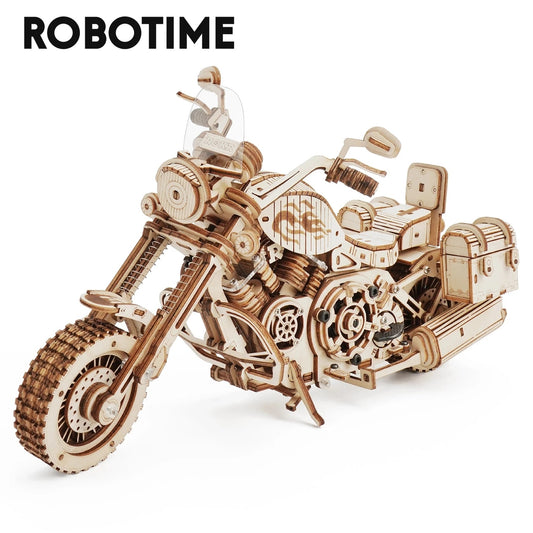 ROKR Chopper Harley Motorcycle DIY Wooden Model Build Kit