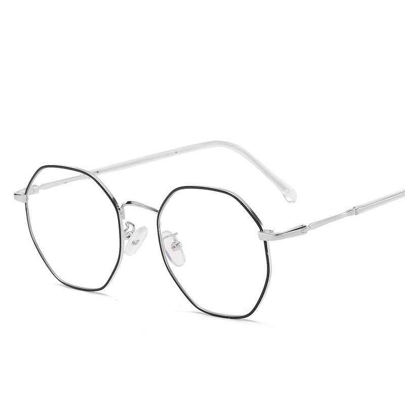 Irregular Geometric Anti-Blue Light Blocking Alloy Frame Fashion Glasses