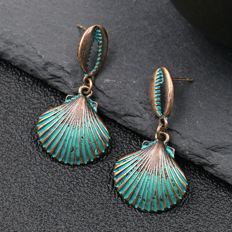 Seaside Inspired Earrings with Antique Bronze Finish