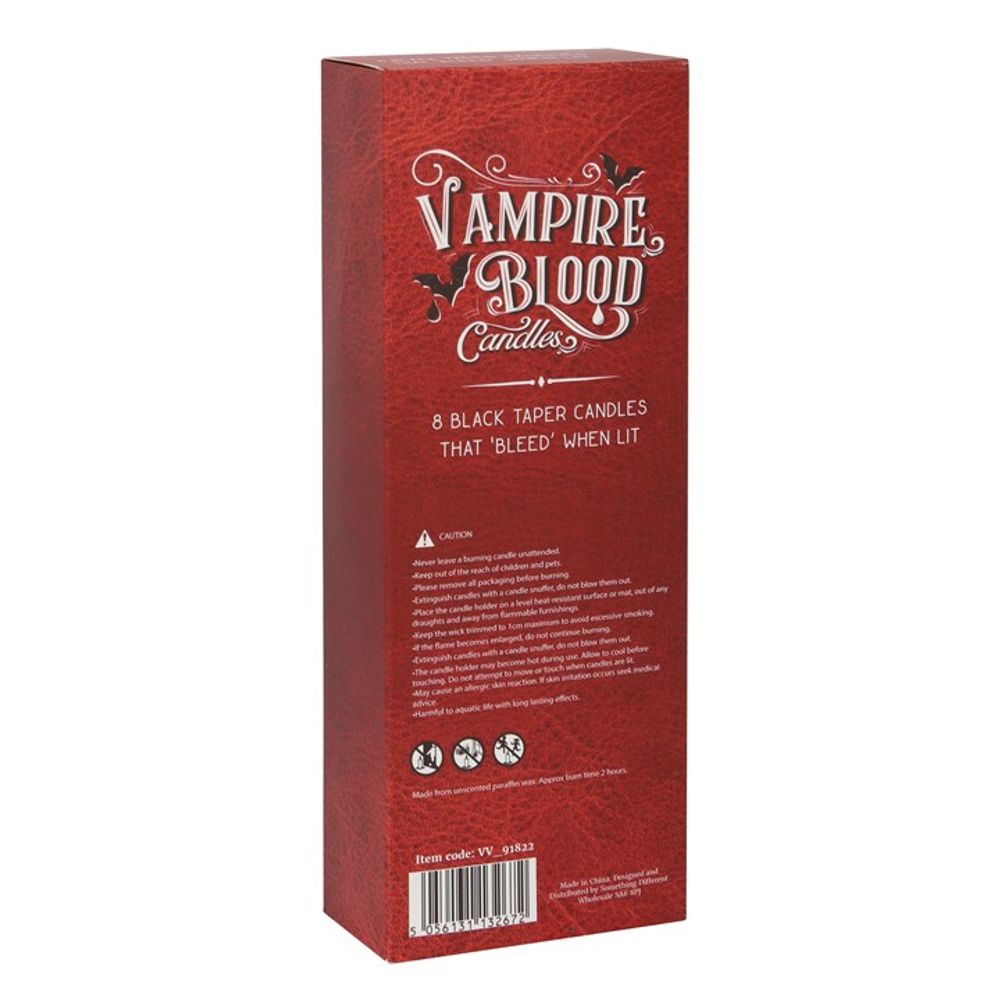 8 Gothic Taper Candles - Vampire Blood