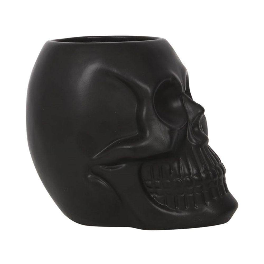 Skull Succulent Plant Pot - Black Planter