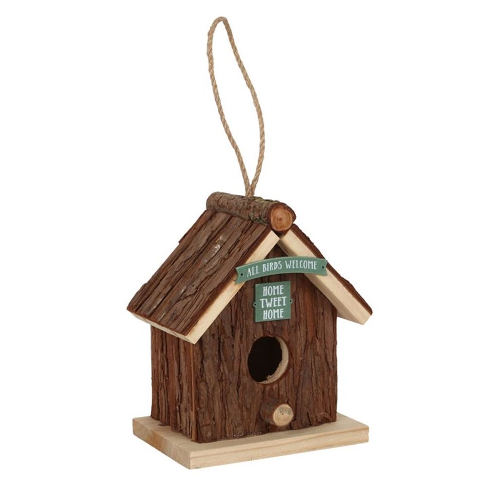 Wood Bark Hanging Bird House - Home Tweet Home