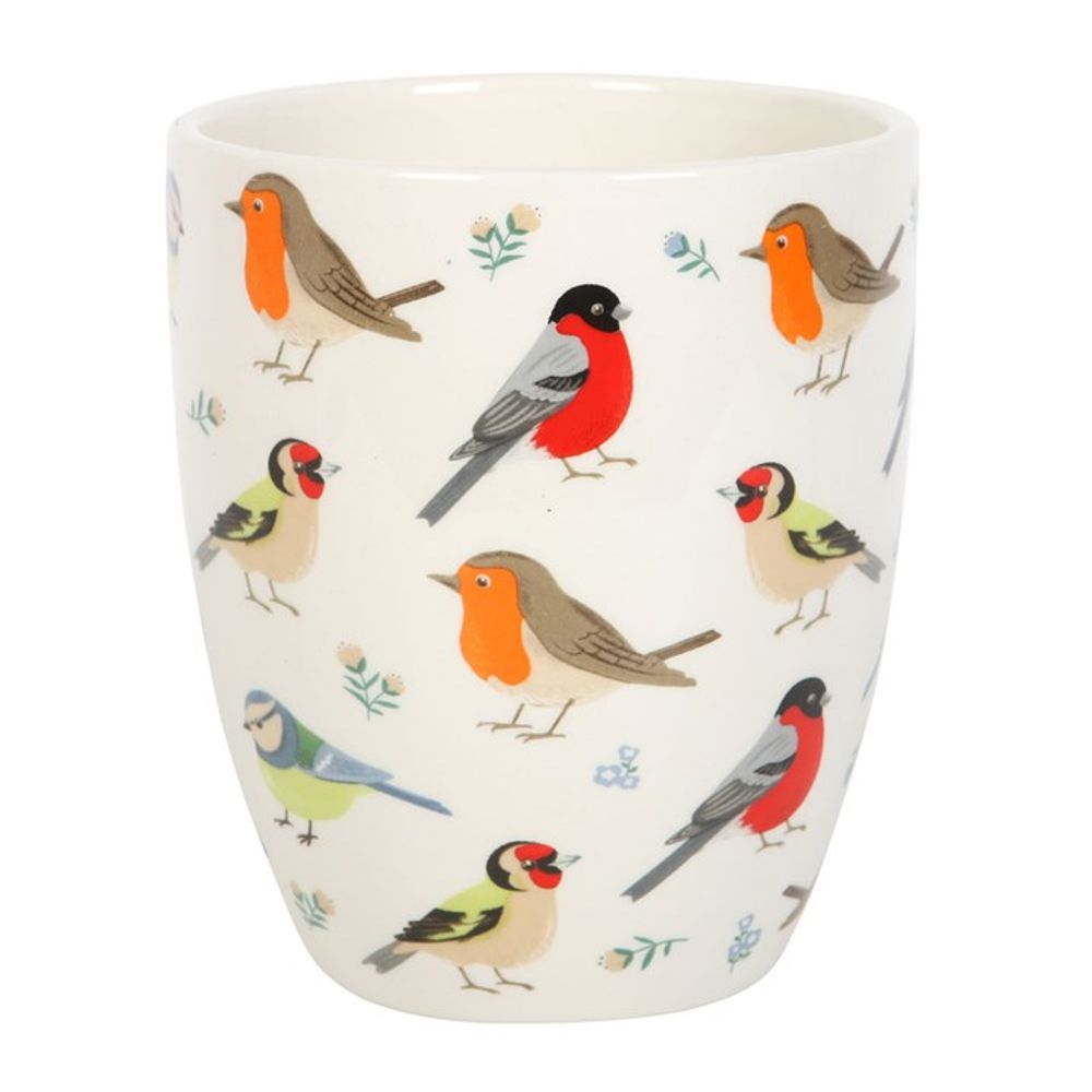 Ceramic Plant Pots Featuring British Garden Birds Print