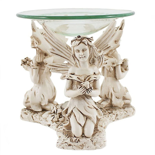 Kneeling Fairies Statue Essential Oil Burner or Tea-Light Holder