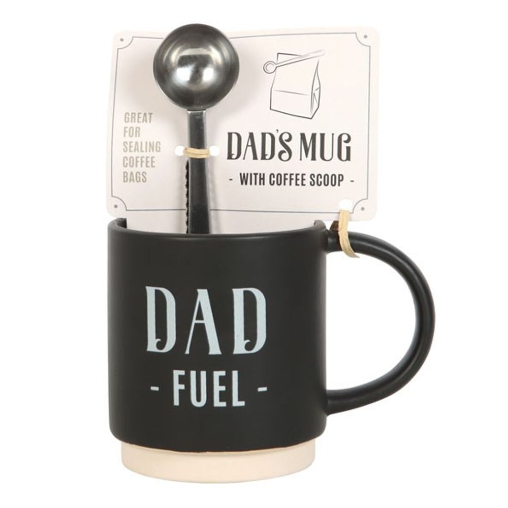 Dads Mug Gift Set - Dad Fuel - Coffee Mug and Scoop