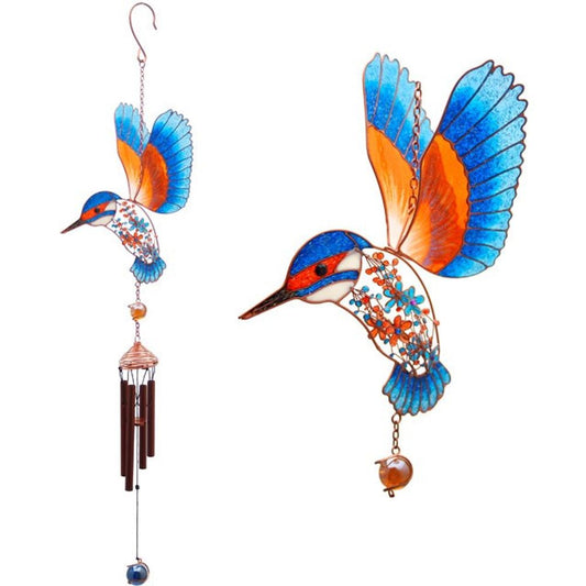 Kingfisher Suncatcher With Windchime