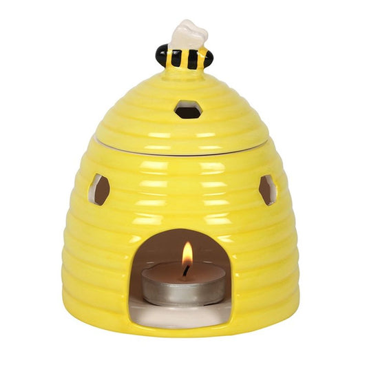 Beehive Ceramic Essential Oil Burner - Yellow Glazed