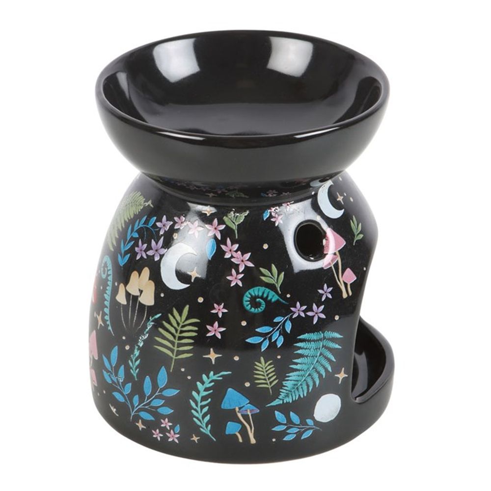 Nighttime Mushroom Forest Print Essential Oil Tea-Light Burner