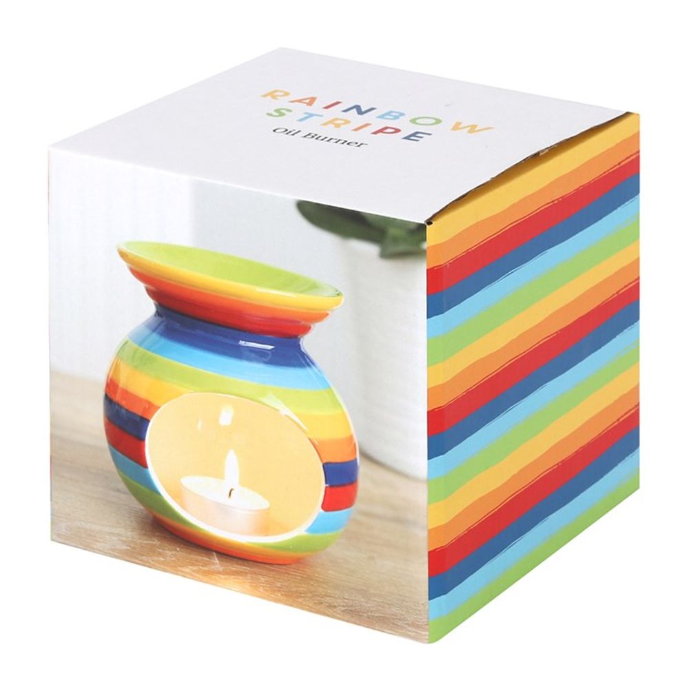 Rainbow Stripe Tea-Light Essential Oil Burner