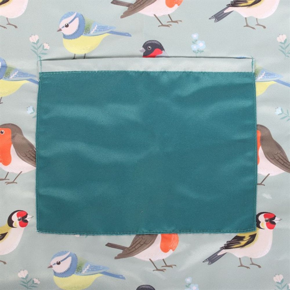 Cotton Apron With British Garden Birds Illustrations