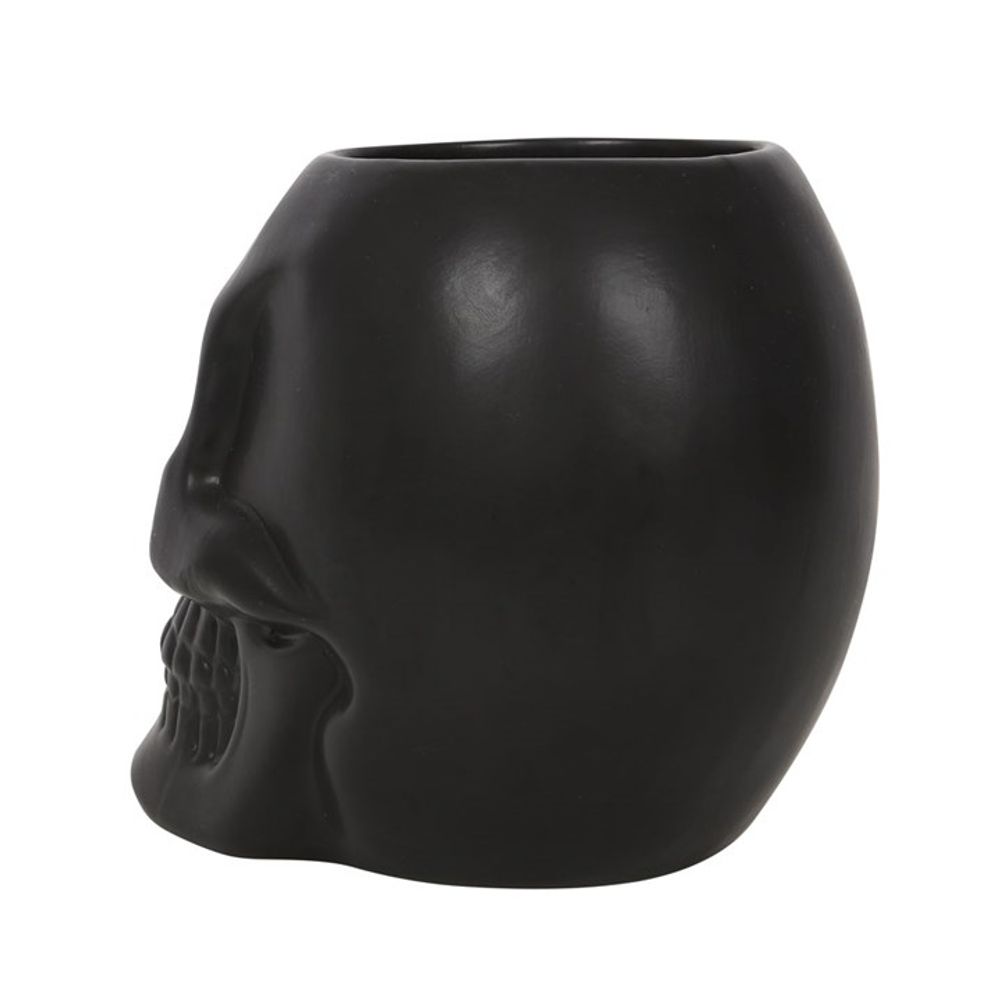 Skull Succulent Plant Pot - Black Planter