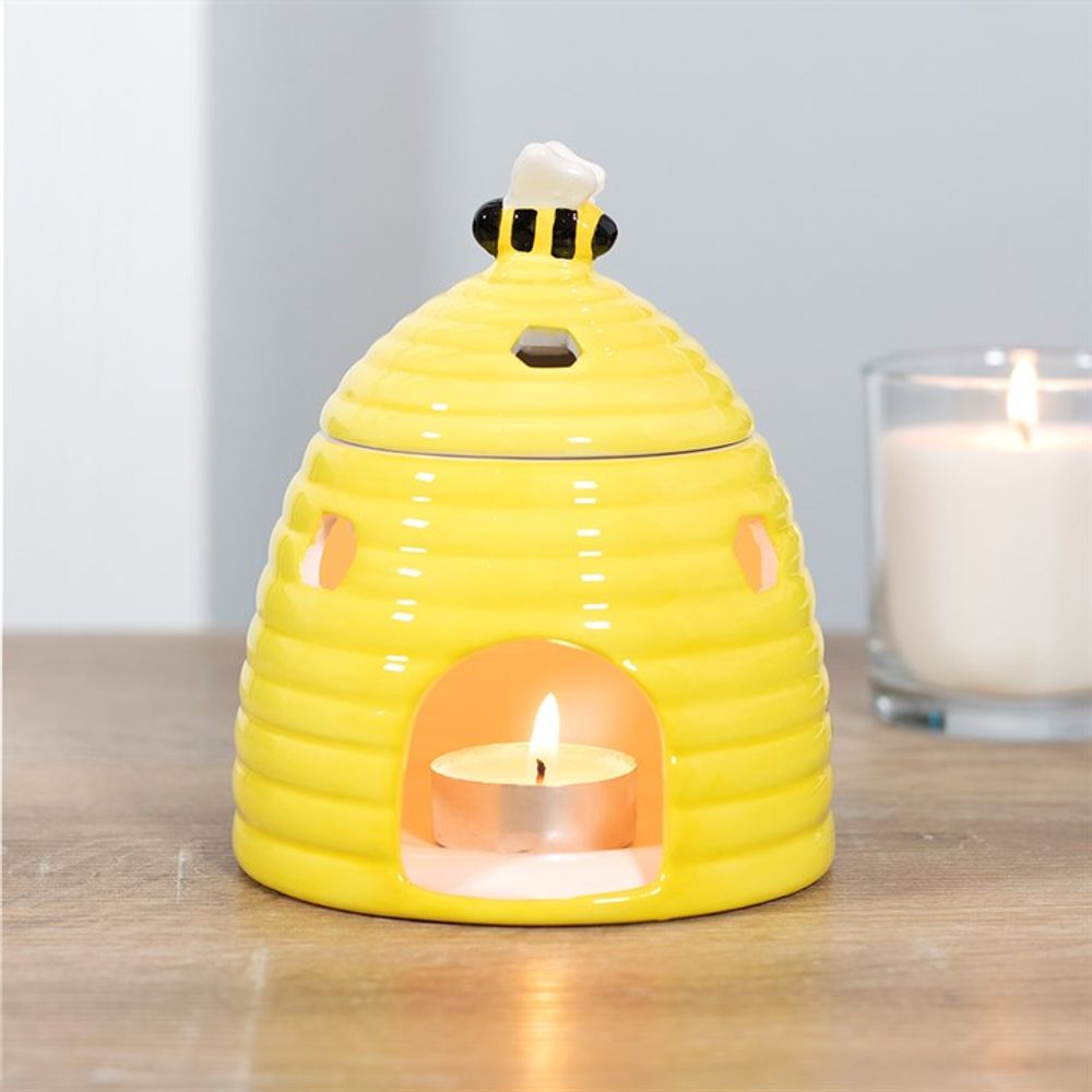 Beehive Ceramic Essential Oil Burner - Yellow Glazed