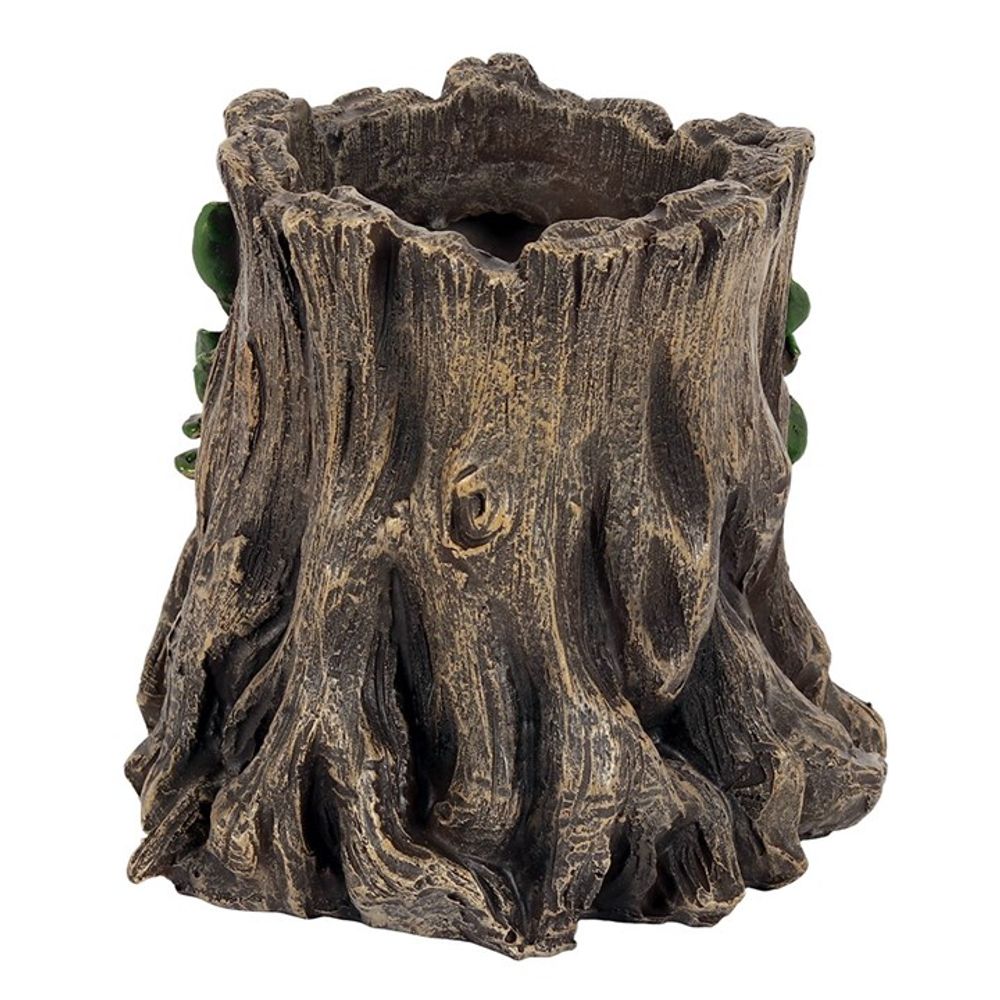 Tree Stump Resin Plant Pot - The Green Goddess