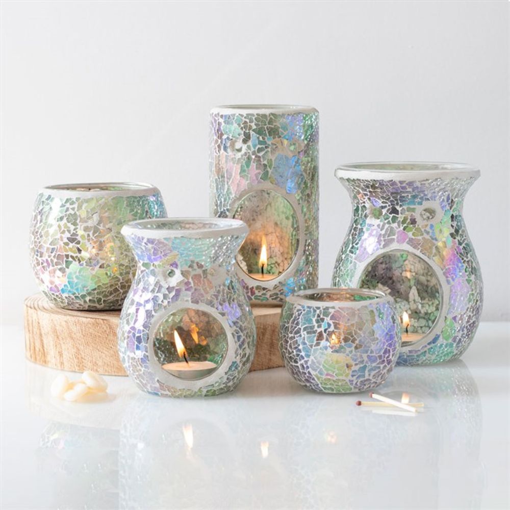 Iridescent Crackle Essential Oil Tea-Light Burner