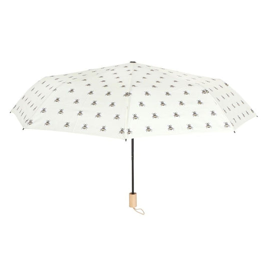 Collapsible Bee Print Travel Umbrella