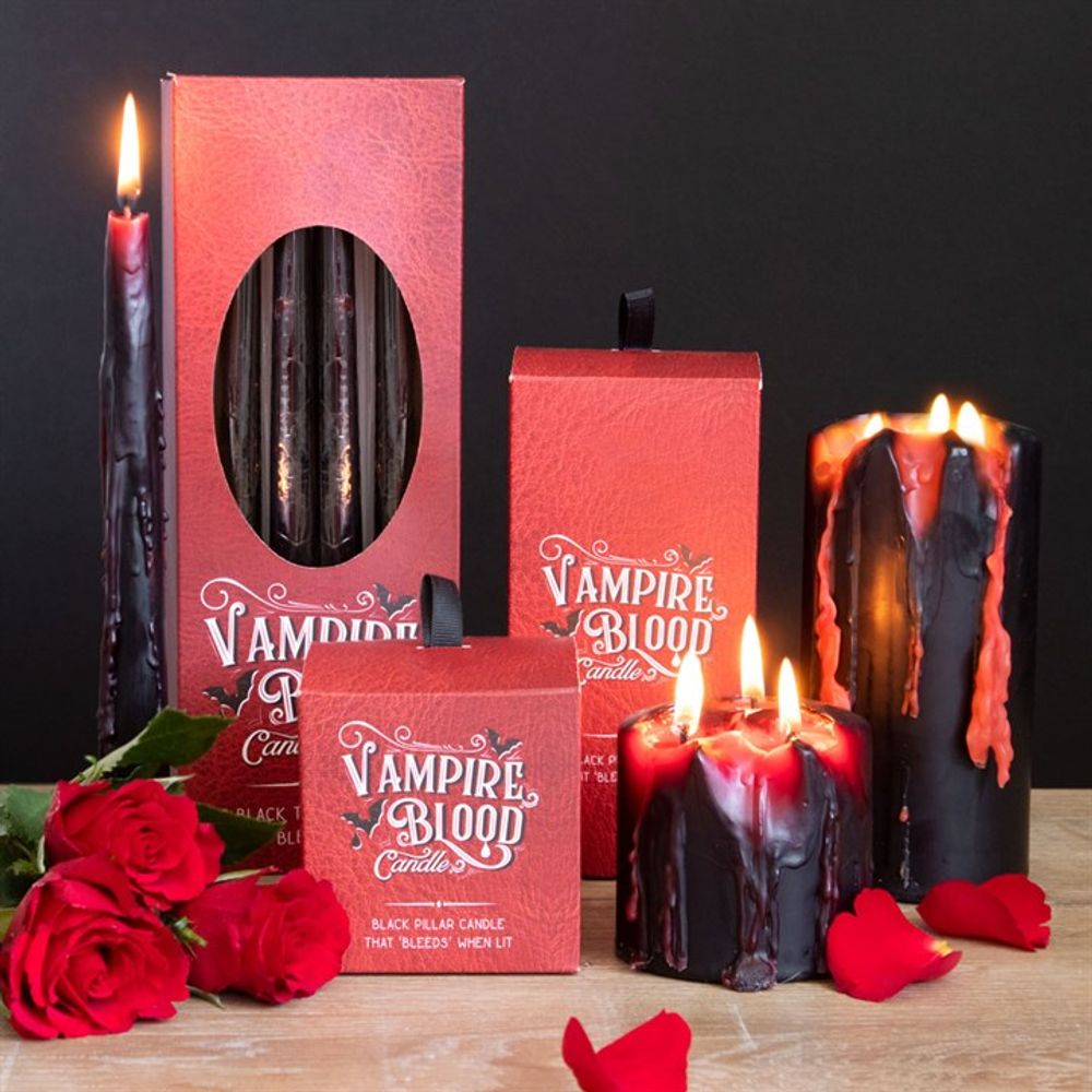 8 Gothic Taper Candles - Vampire Blood