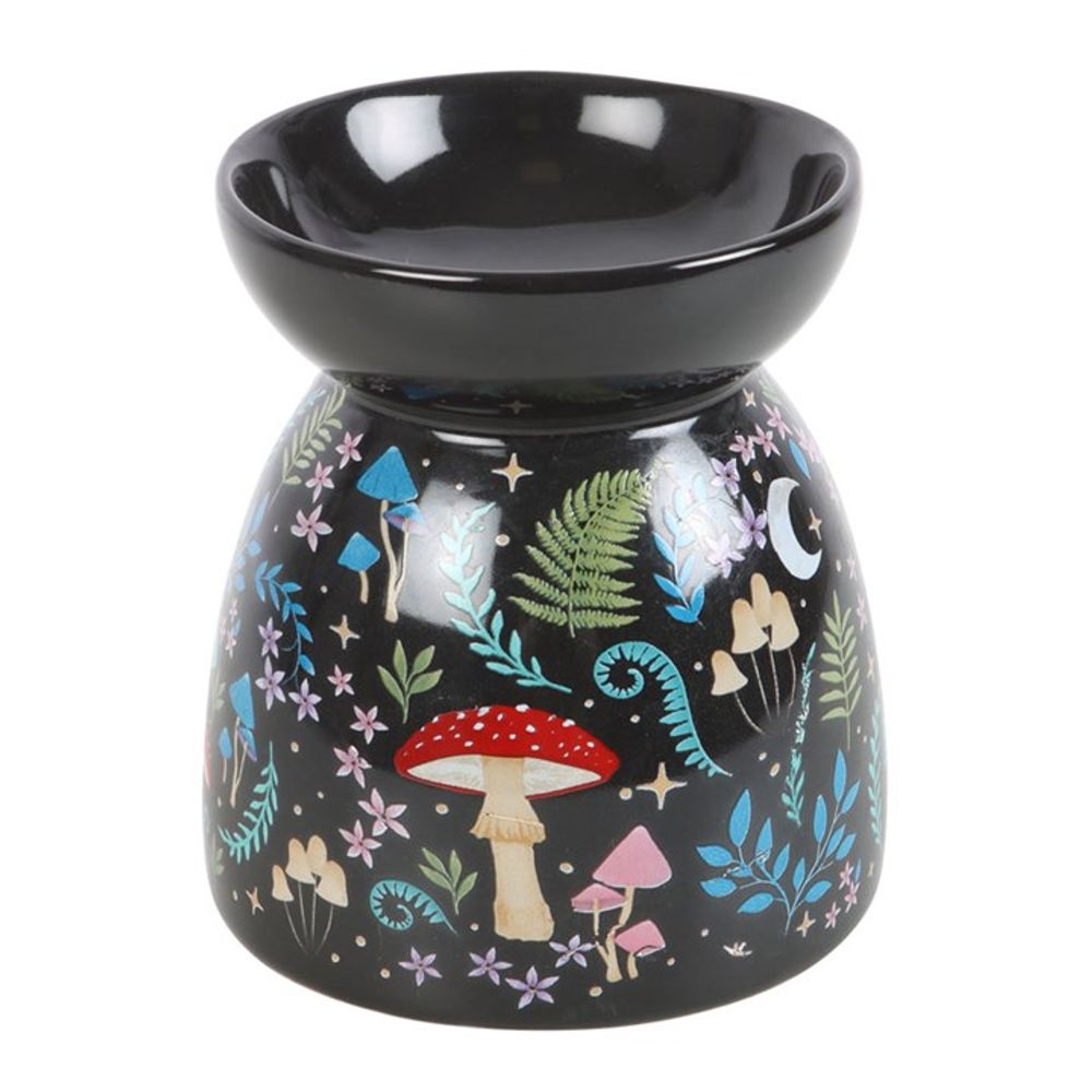 Nighttime Mushroom Forest Print Essential Oil Tea-Light Burner