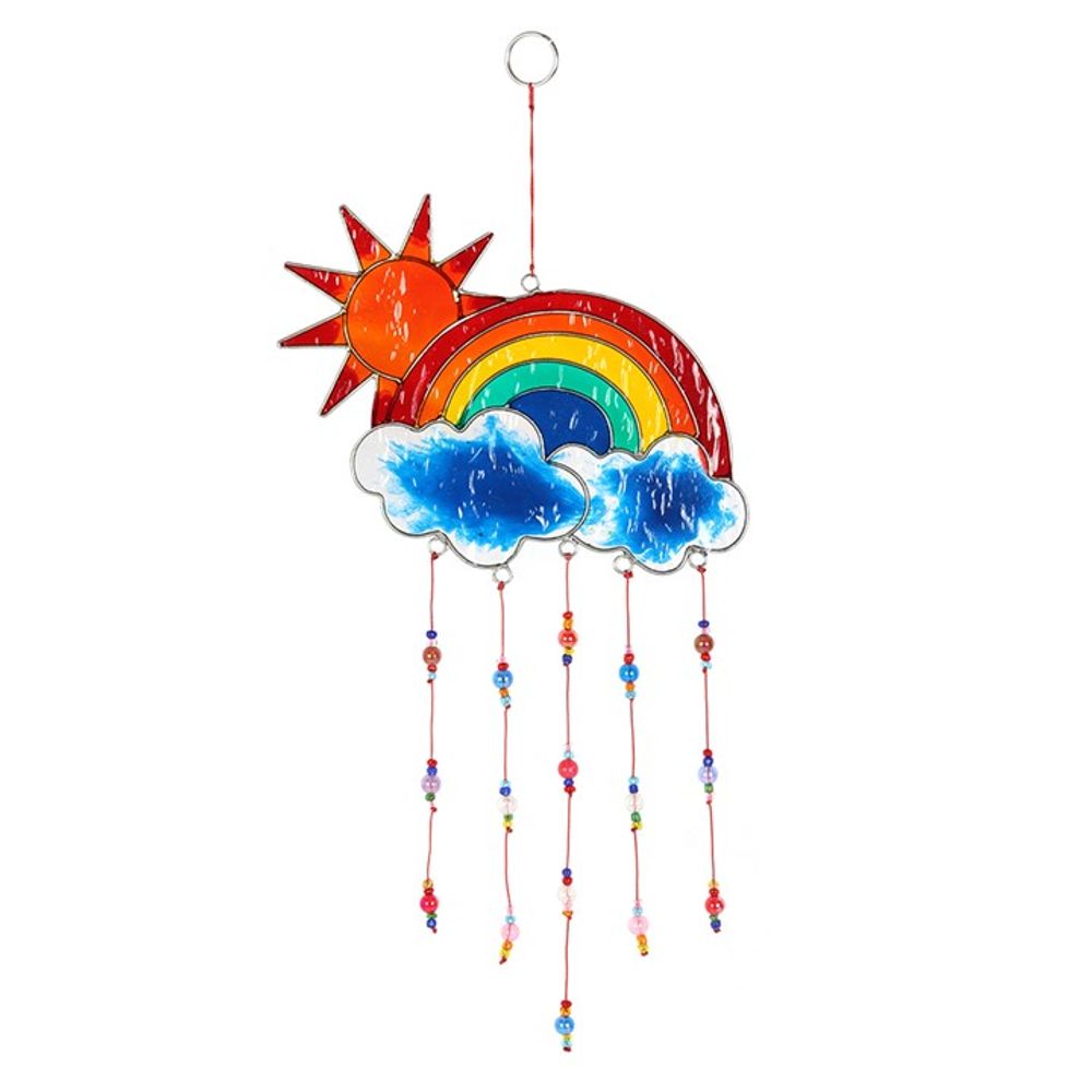 Suncatcher 35cm Sun and Rainbow Garden Decor