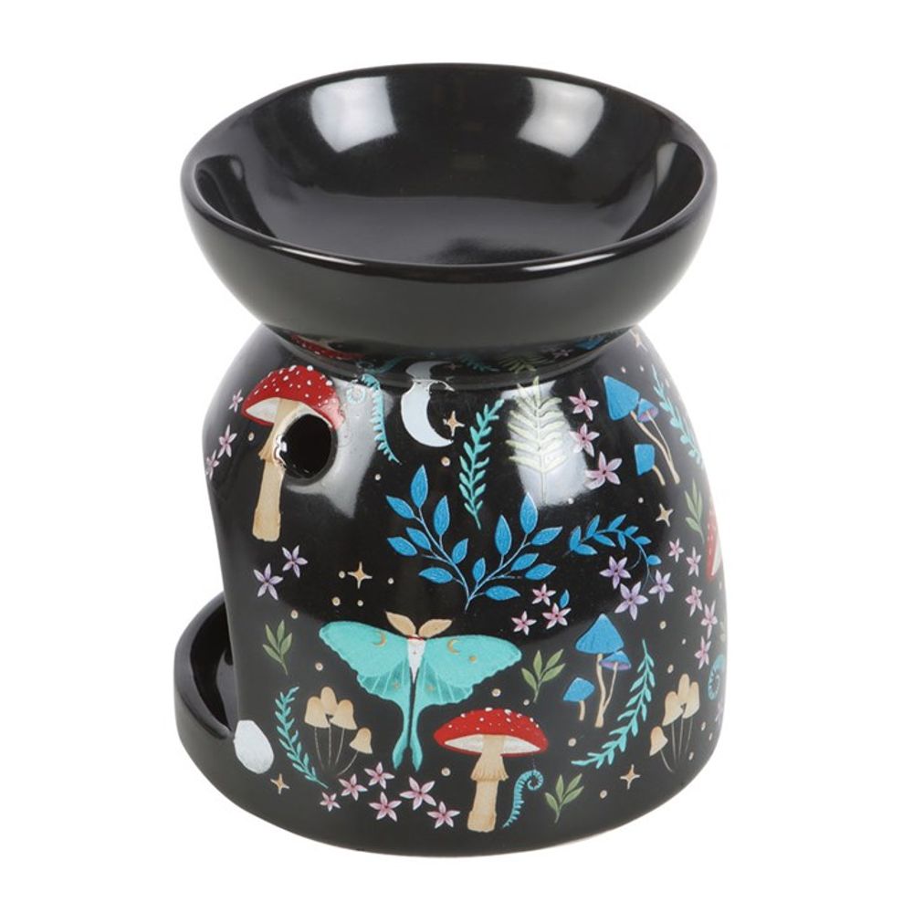 Nighttime Mushroom Forest Print Essential Oil Tea-Light Burner