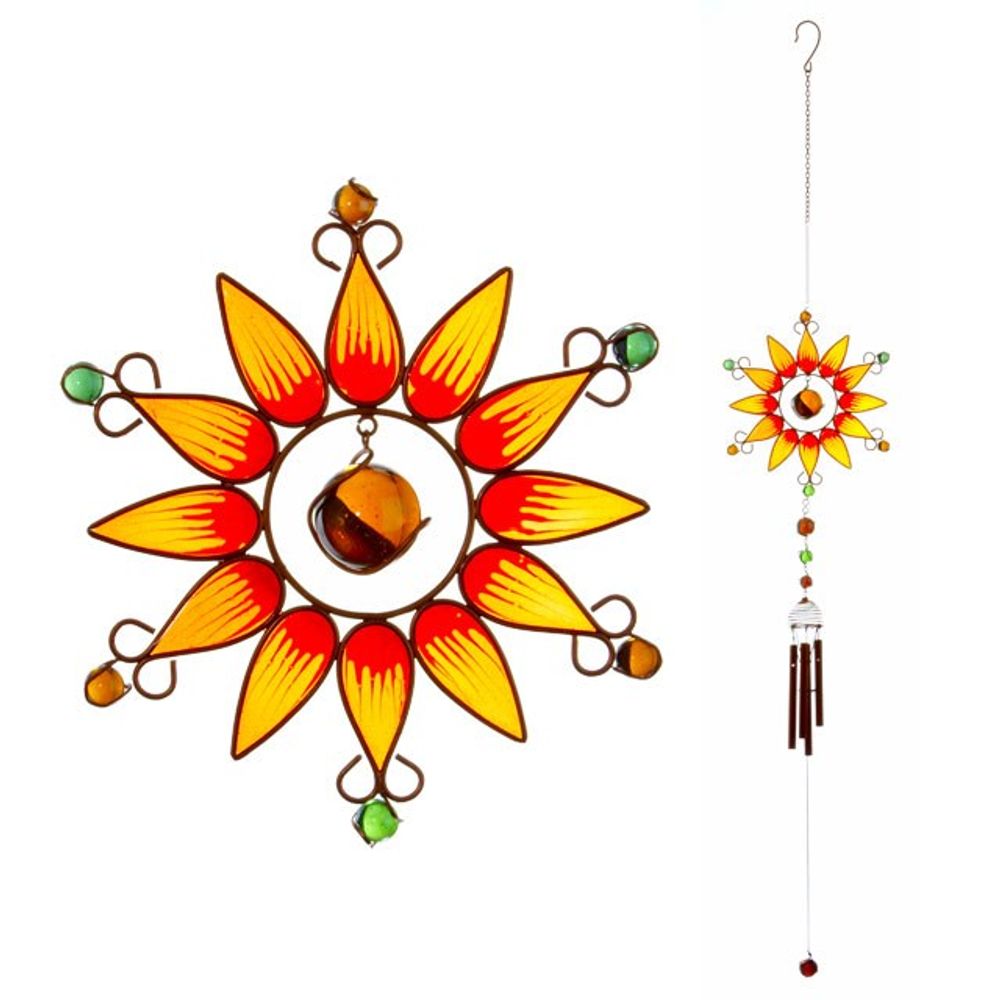 Large Sunflower Sun-Catcher With Windchime