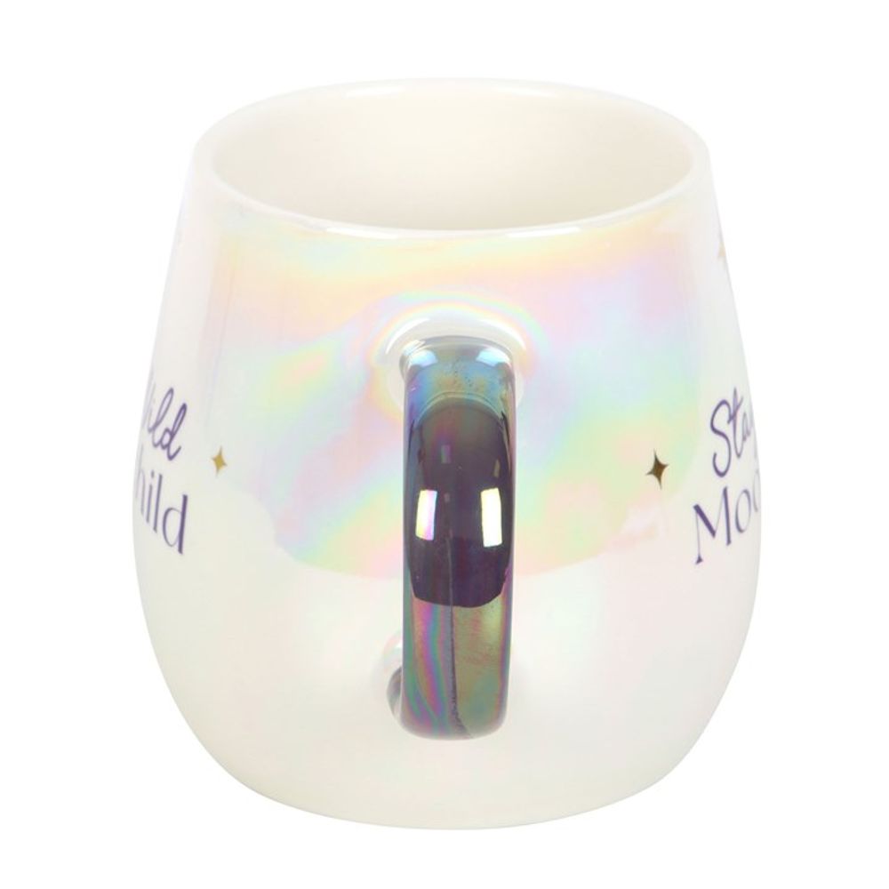 Glazed Iridescent Mug - Stay Wild Moon Child