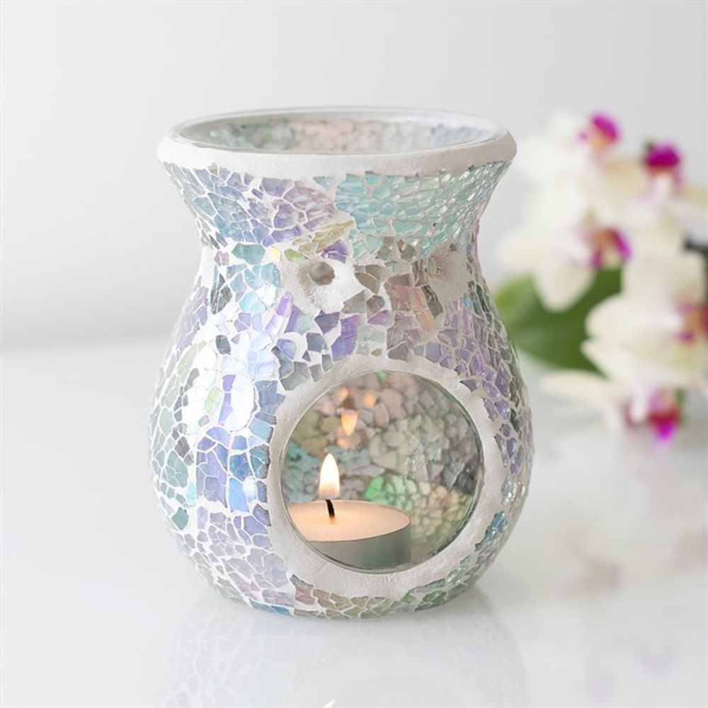 Iridescent Crackle Essential Oil Tea-Light Burner