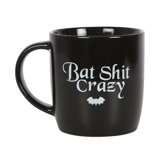 Funny Black Ceramic Mug - Bat Shit Crazy