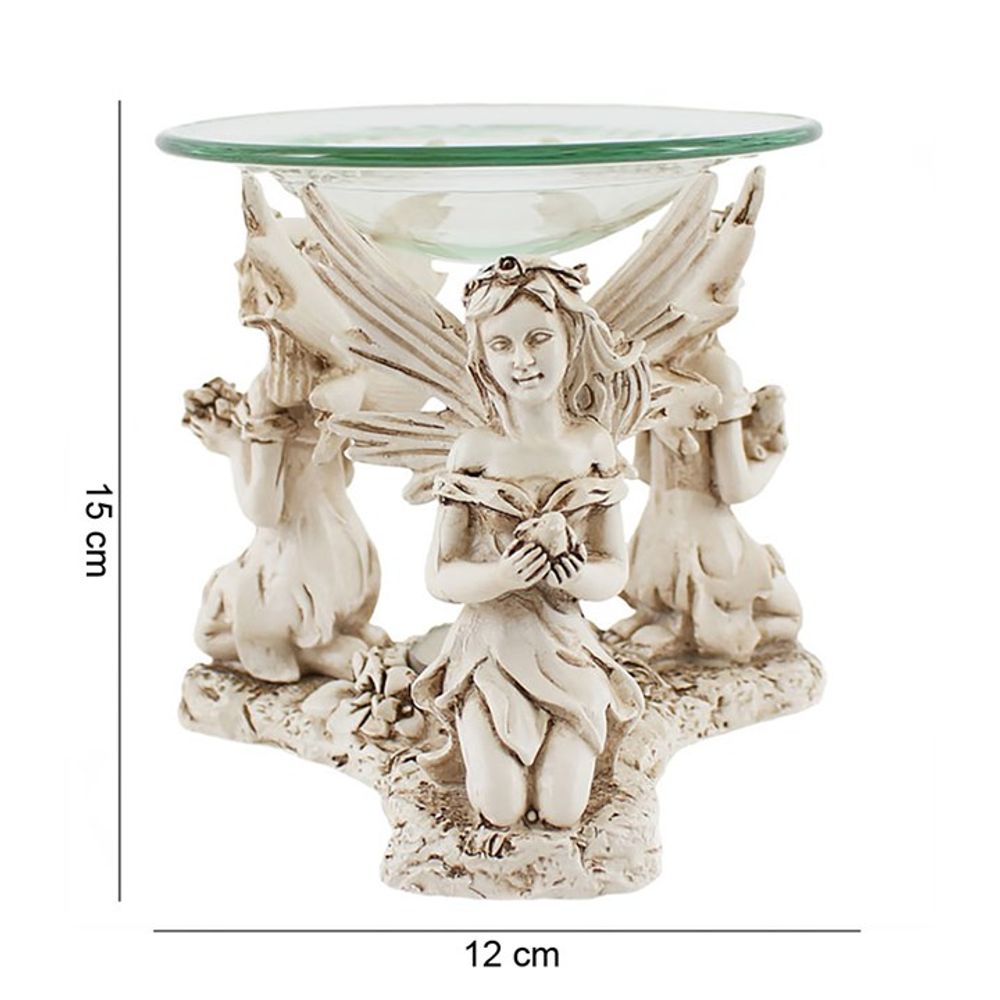 Kneeling Fairies Statue Essential Oil Burner or Tea-Light Holder