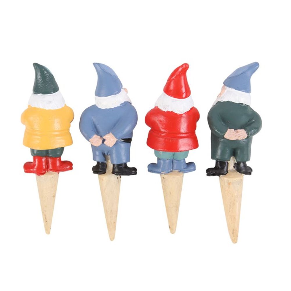 Mini Garden Gnomes Pot Plant Decorations - Set of 4