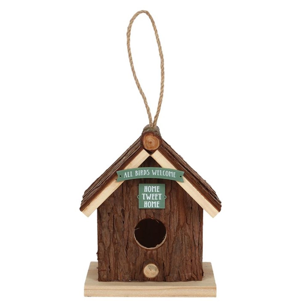 Wood Bark Hanging Bird House - Home Tweet Home