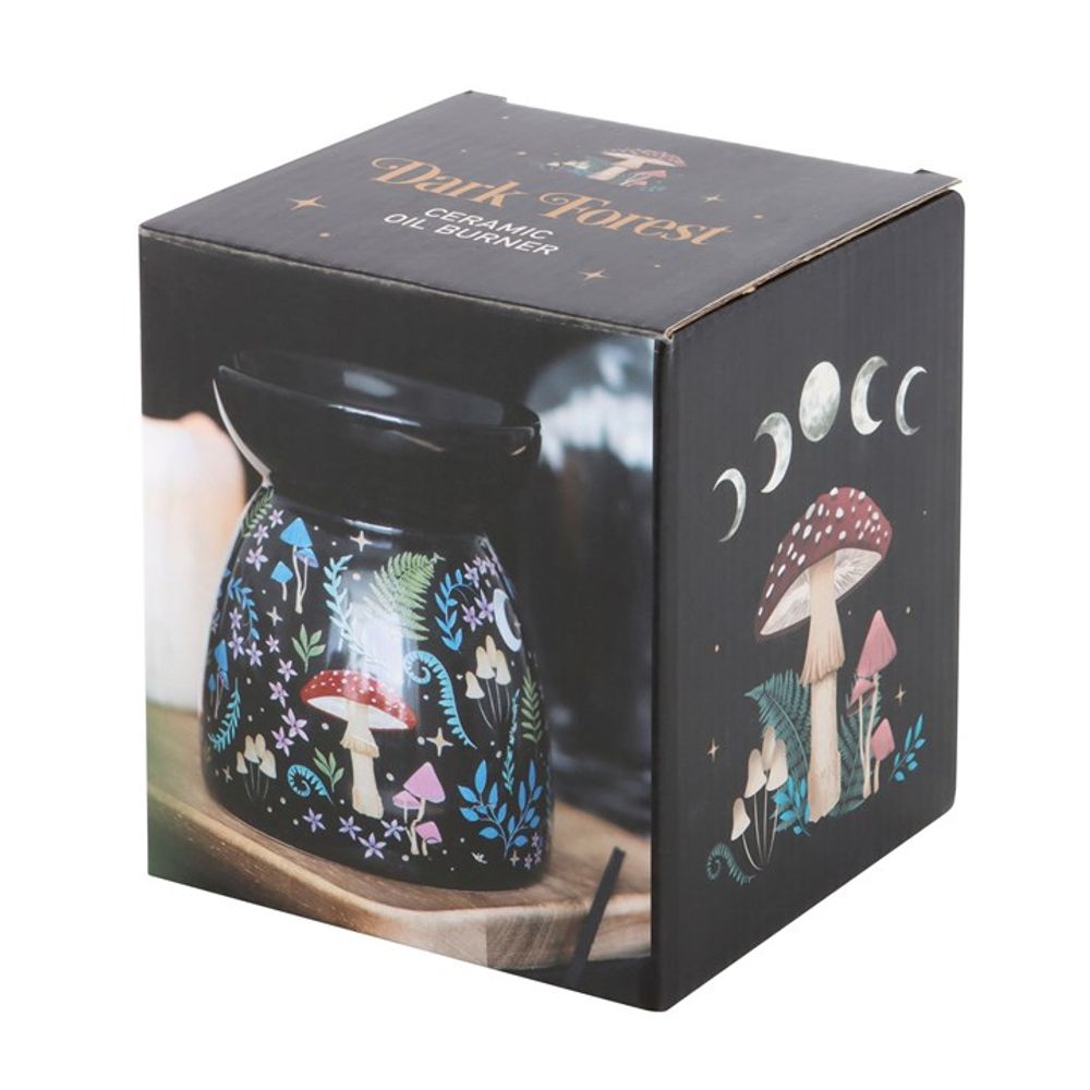 Nighttime Mushroom Forest Print Essential Oil Tea-Light Burner