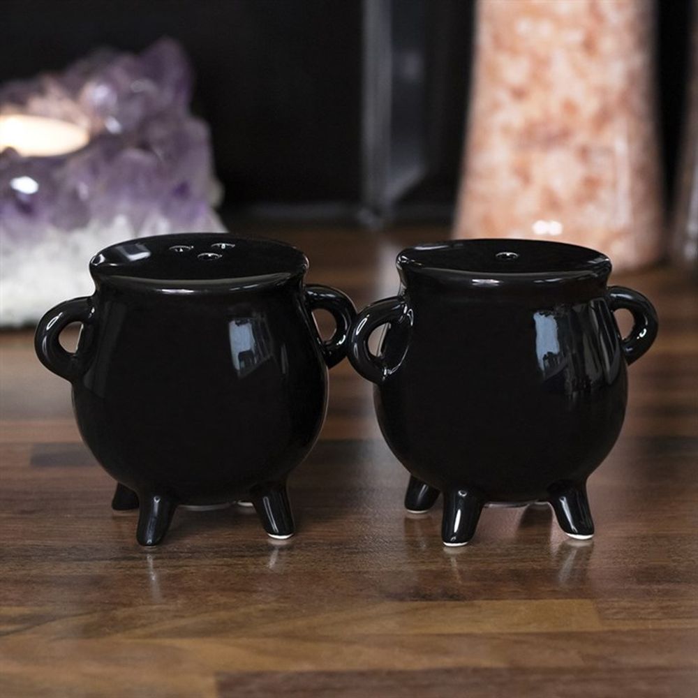 Ceramic Cauldron Salt and Pepper Shakers Gift Set