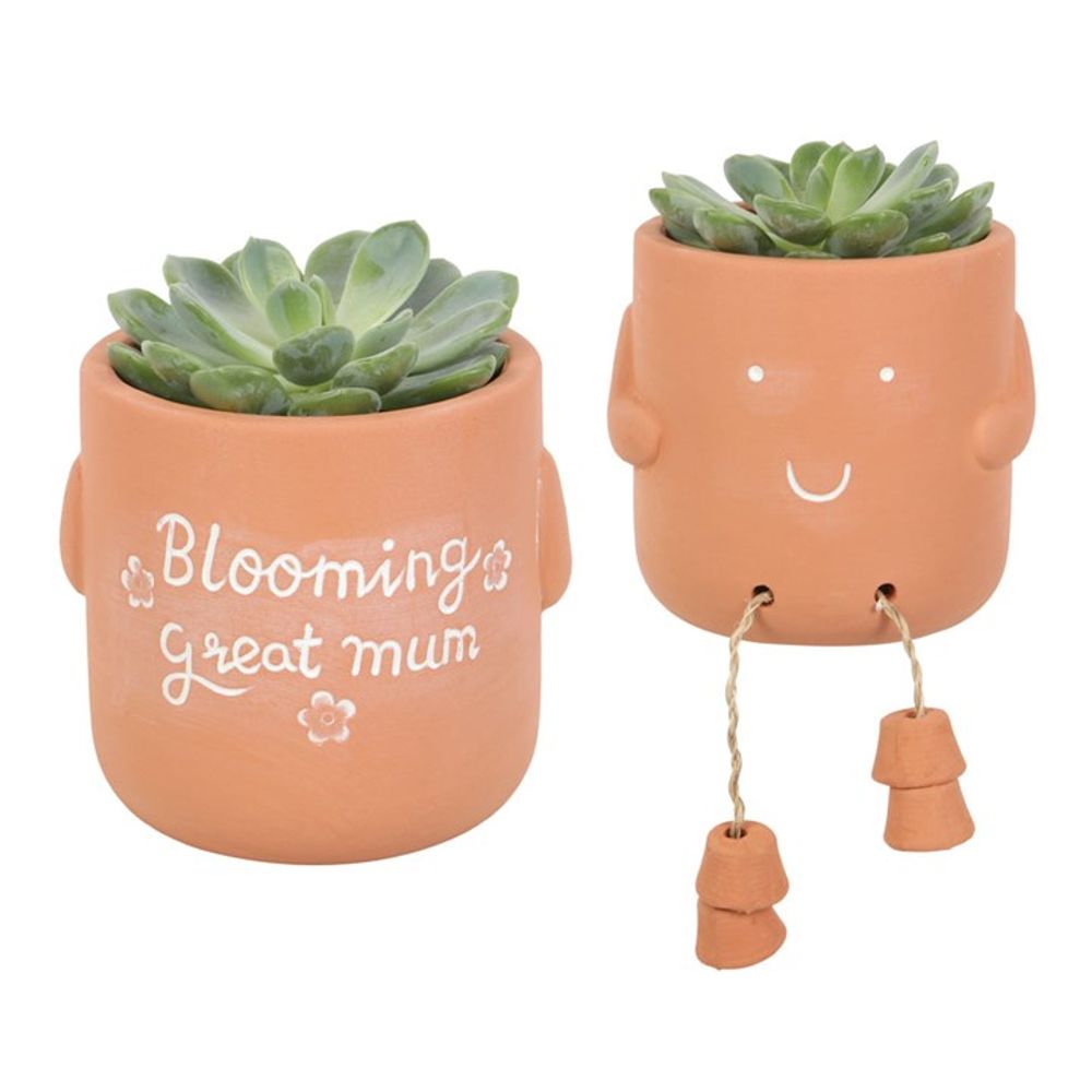 Cute Sitting Planter - Blooming Great Mum Inscription