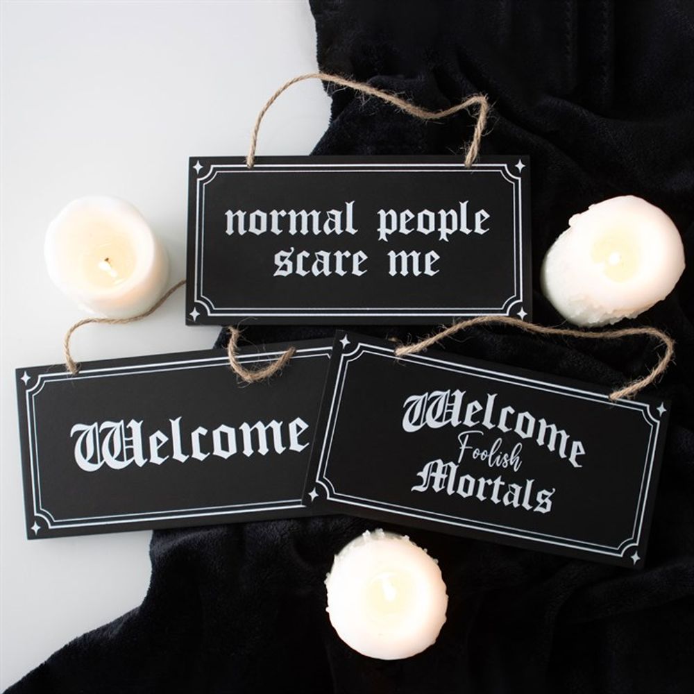 Gothic Wall Sign - Normal People Scare Me