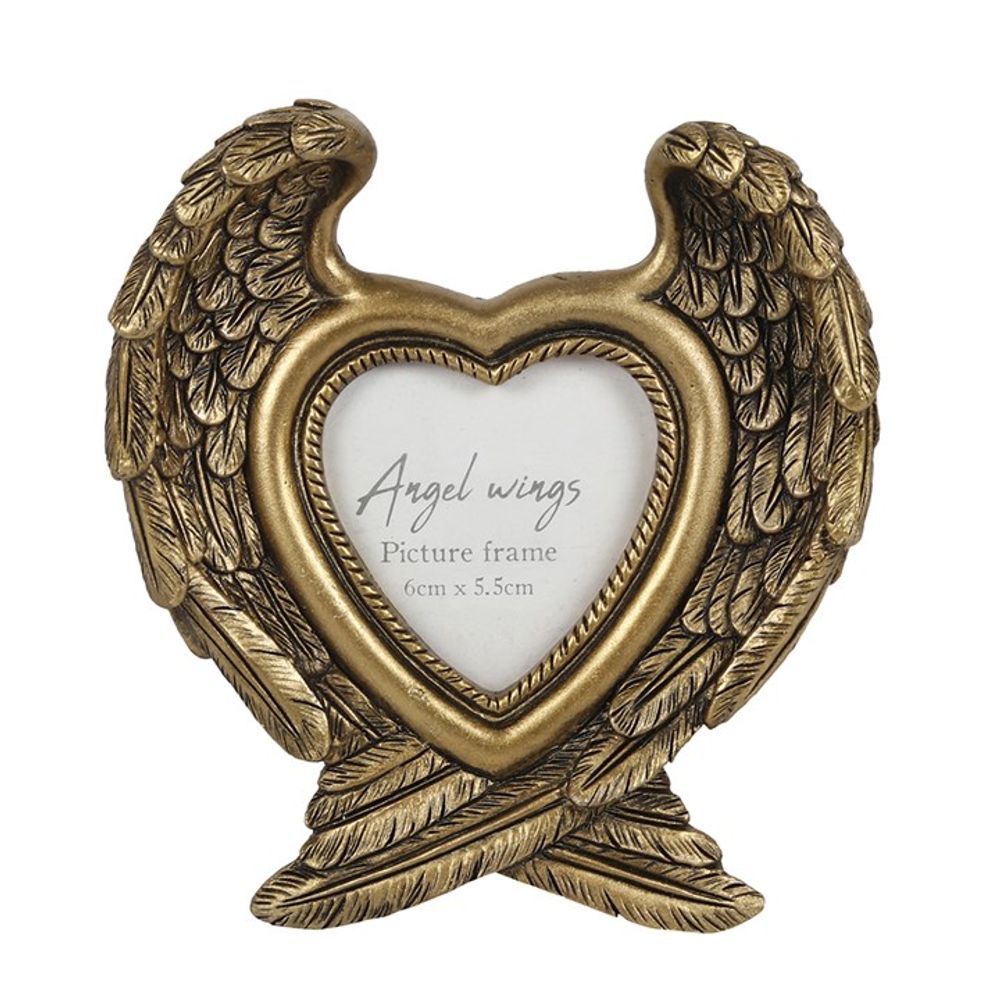 Antique Gold Photo Frame With Angel Wings