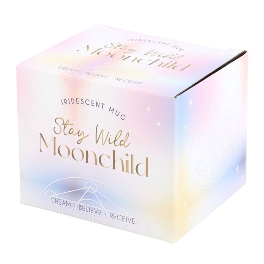 Glazed Iridescent Mug - Stay Wild Moon Child