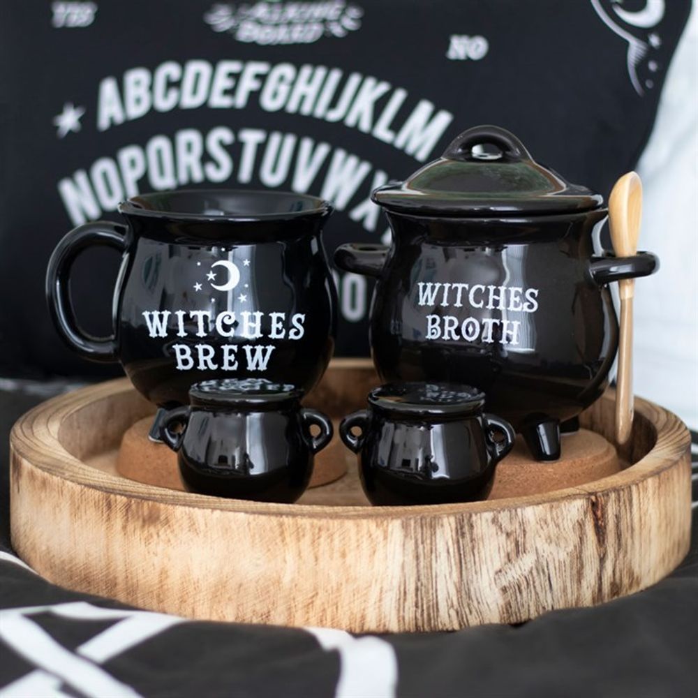 Ceramic Cauldron Salt and Pepper Shakers Gift Set