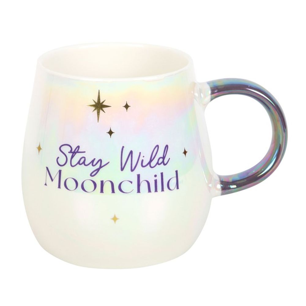 Glazed Iridescent Mug - Stay Wild Moon Child